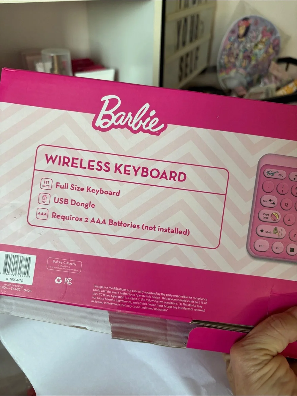 *AS IS ******Barbie Wireless Keyboard for Home Office